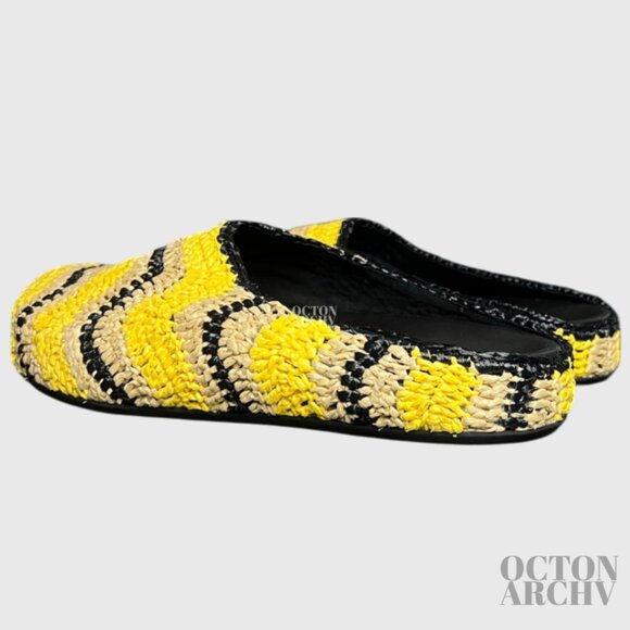 No Vacancy Inn x Marni Sabot Raffia Mules \'Yellow\' SBMR002800ZO540 New main image 7